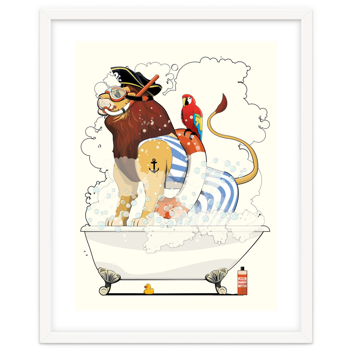 Lion in the Bath, Funny Bathroom Humour