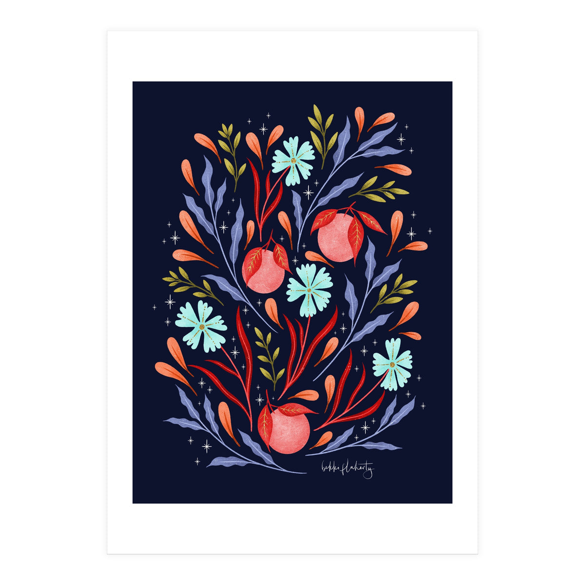 Wild Flowers and Oranges (Print Only)