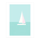 Minimal Sailboat - Turquoise Coast (Print Only) thumbnail