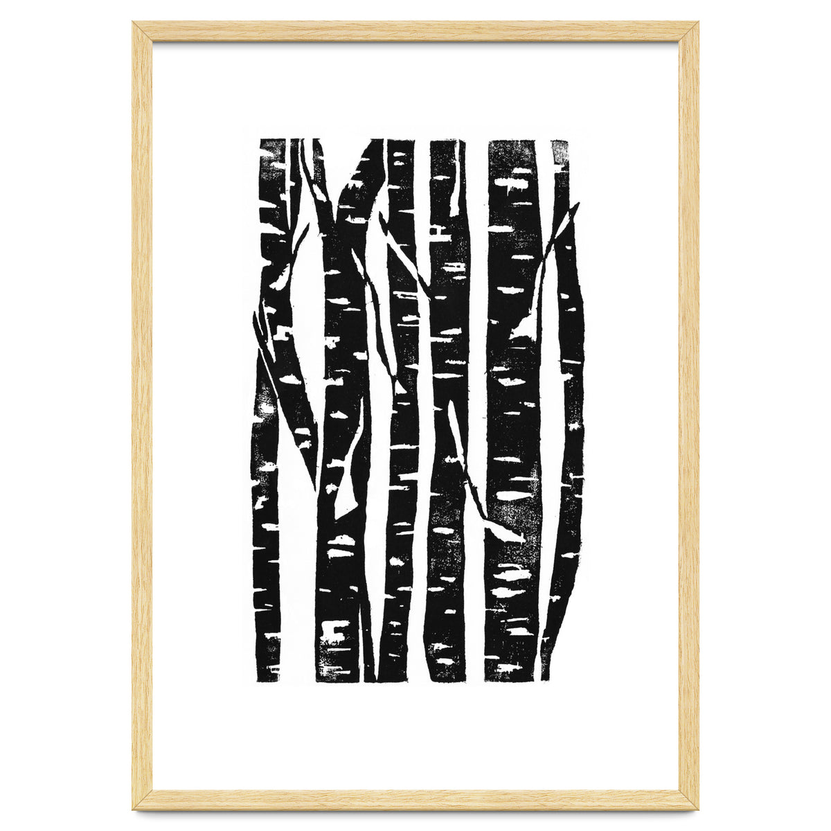 Woodcut Birches