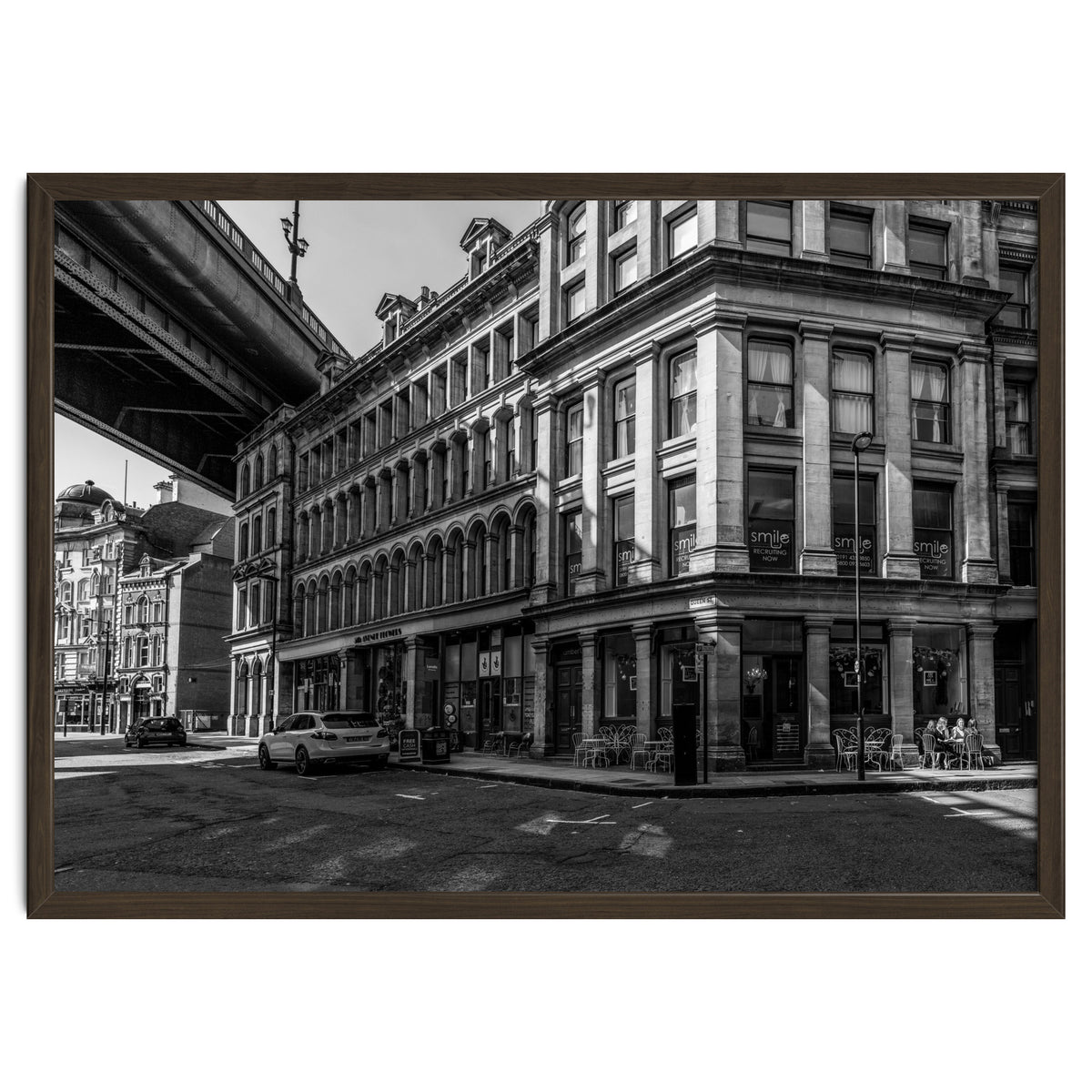 Dene st Newcastle monochrome