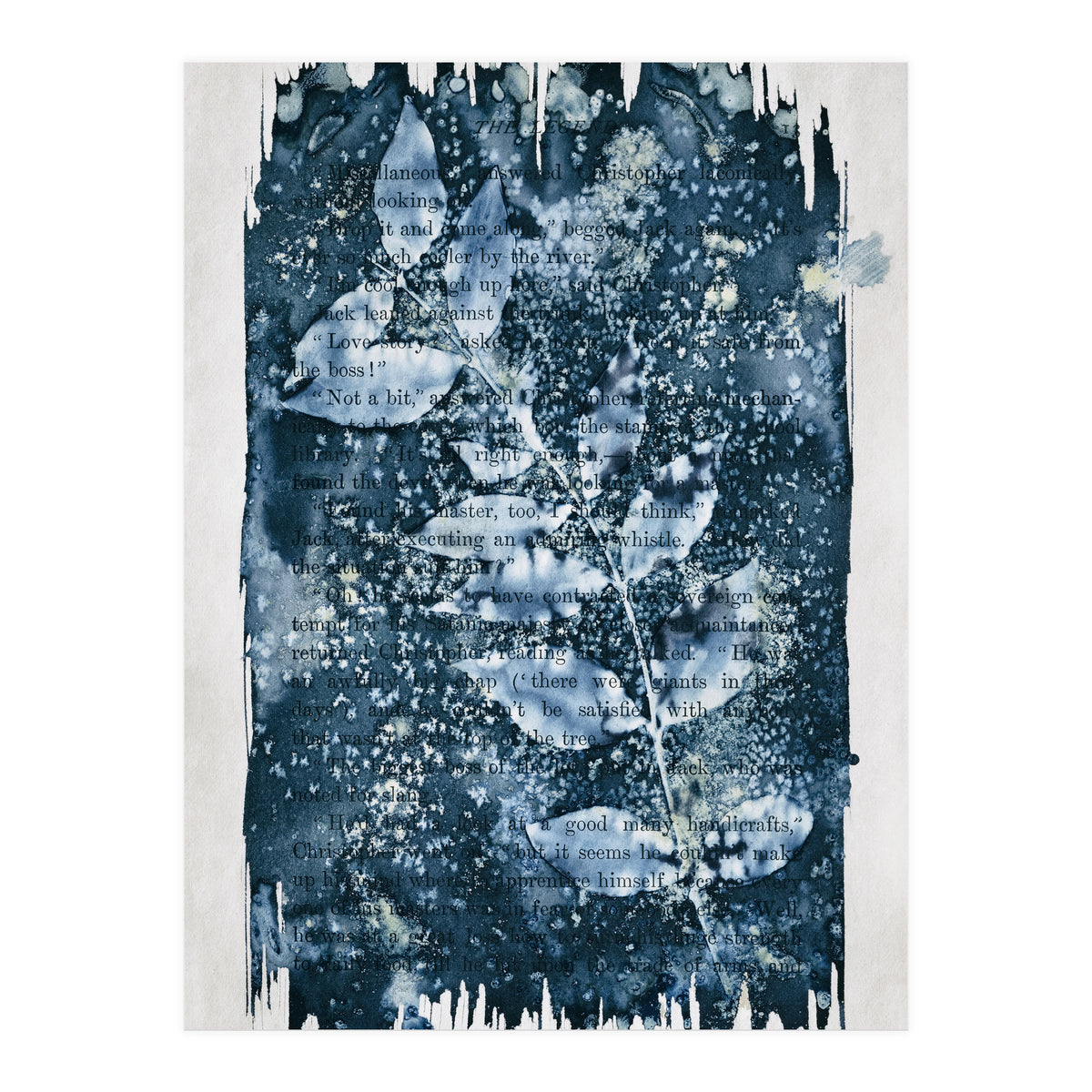 Indigo Blue Botanical Leaves No. 1 (Print Only)