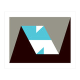 Geometric Shapes No. 48 - grey & blue (Print Only) thumbnail