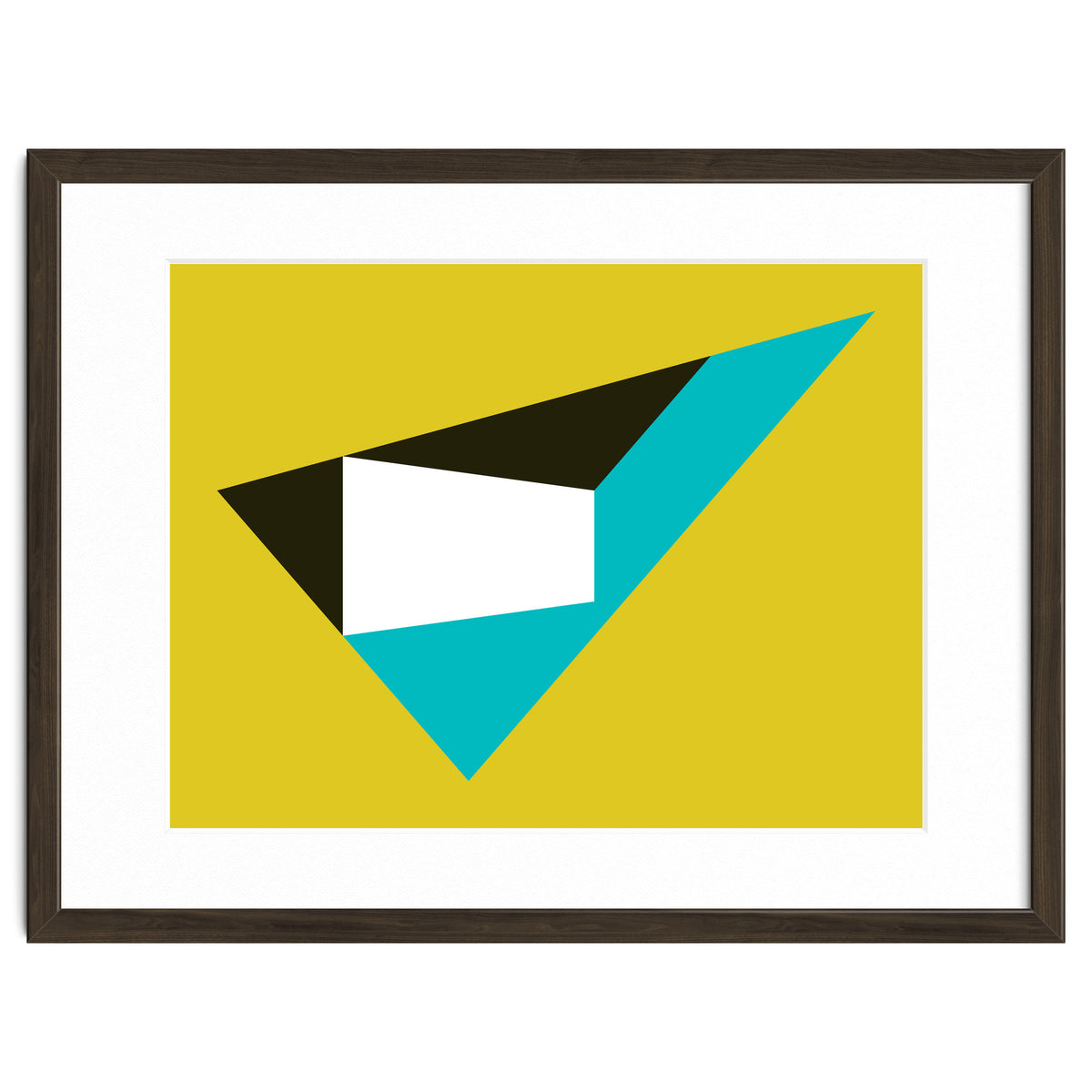 Geometric Shapes No. 39 - mustard & turquoise