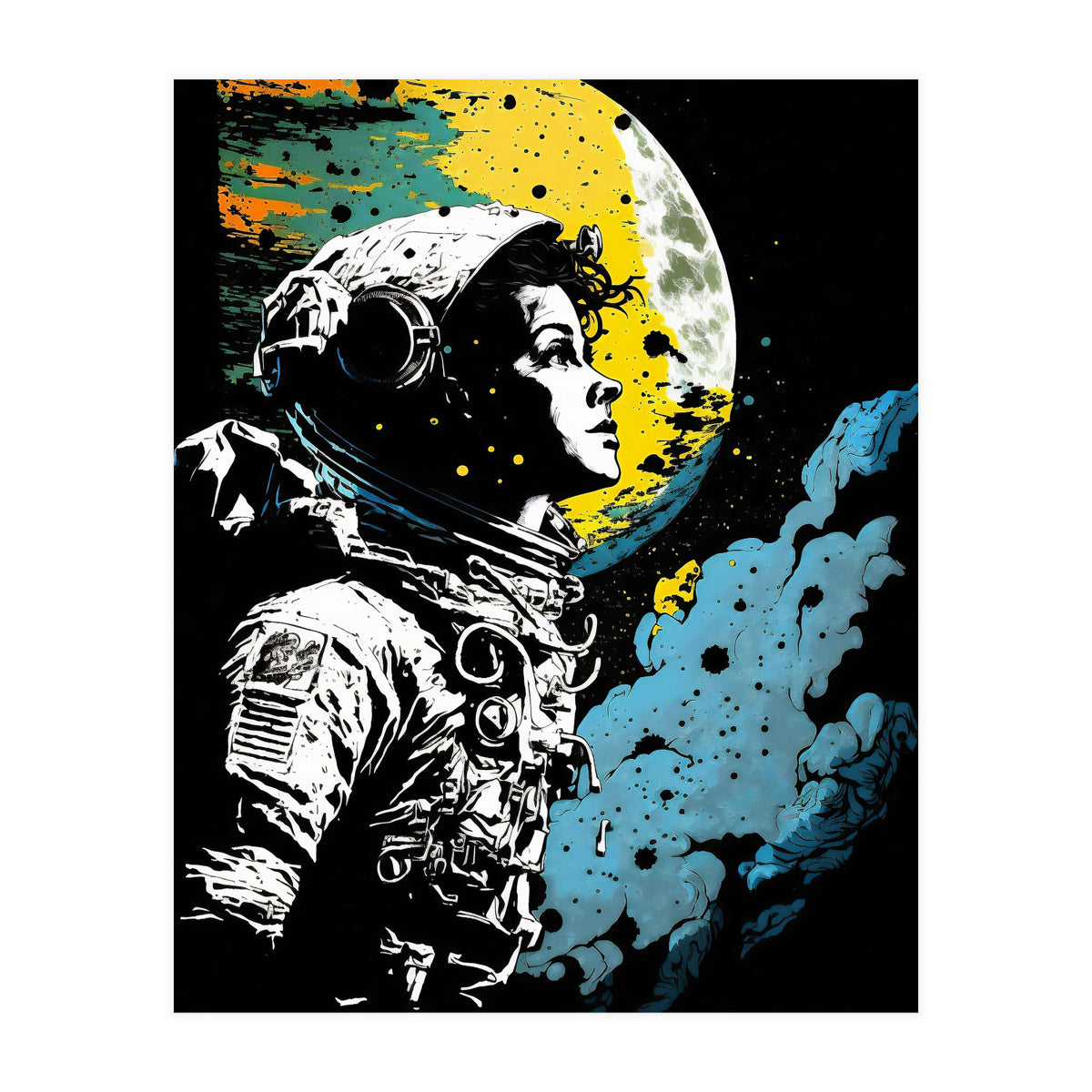 Astronaut Girl Illustration (Print Only)