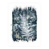 Indigo Blue Botanical Leaves No. 11 (Print Only) thumbnail