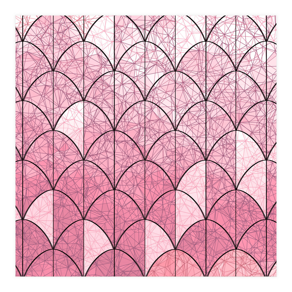 Mermaid scales pink and black (Print Only)