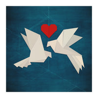 Origami love birds (Print Only)