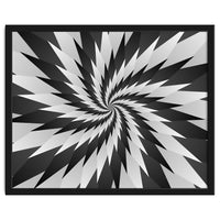 3D Abstract Swirl Monochrome Art