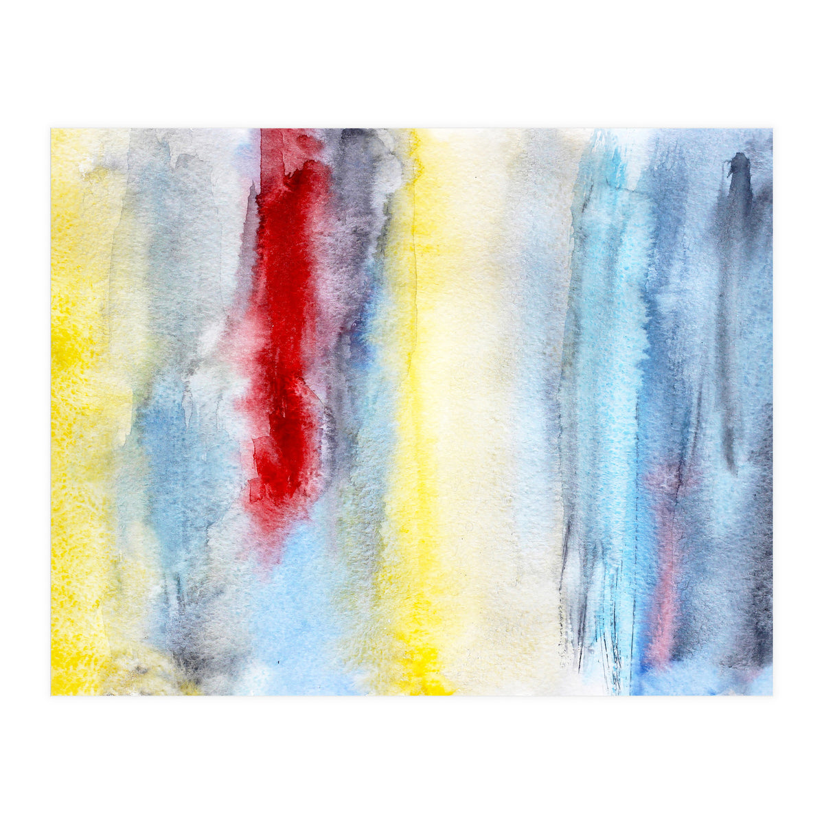 Touch of red || abstract watercolor (Print Only)