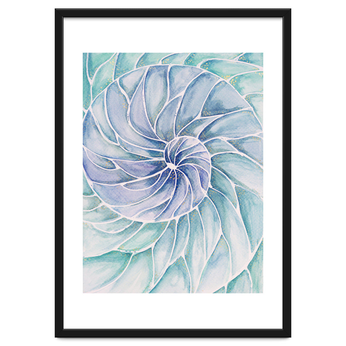 The inside of a shell