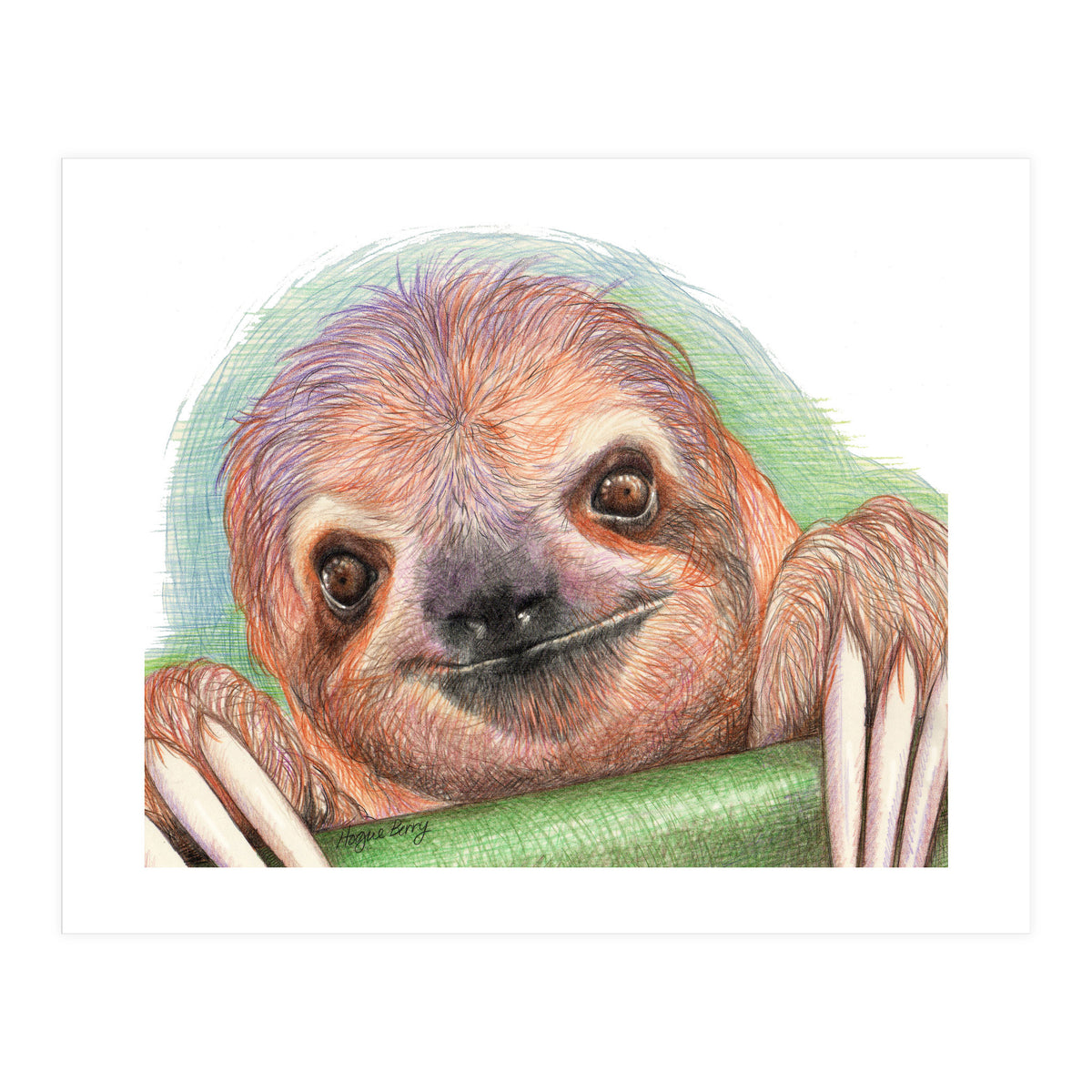 Smiling Sloth (Print Only)
