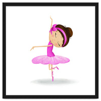Adorable Twirling Ballerina Nursery Print
