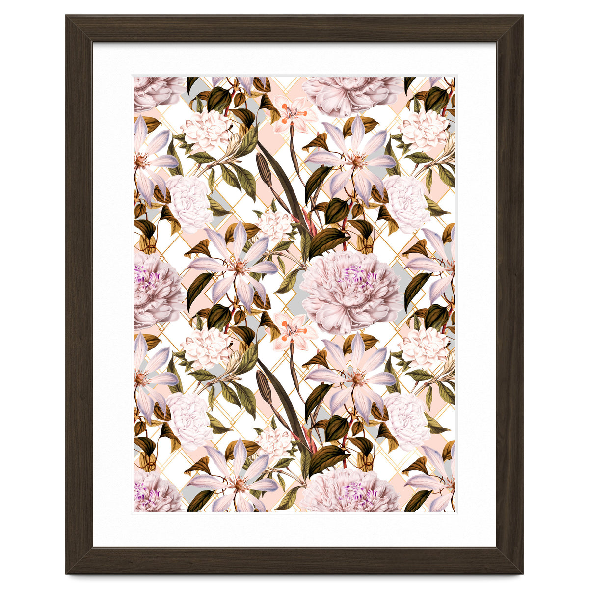 Pink flowering in geometric