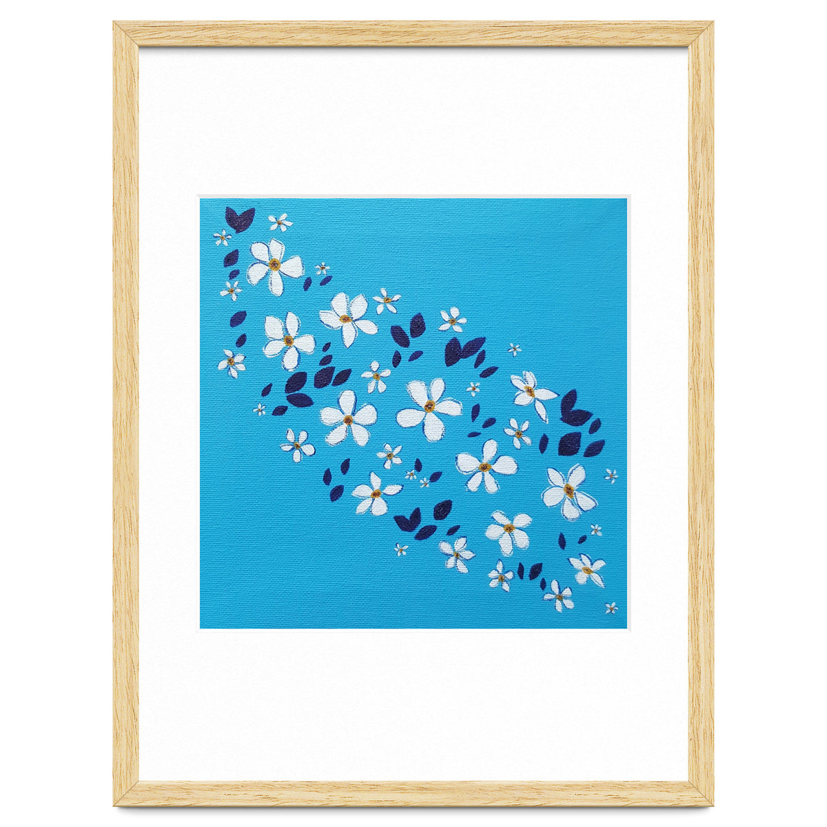 Flowers On Blue
