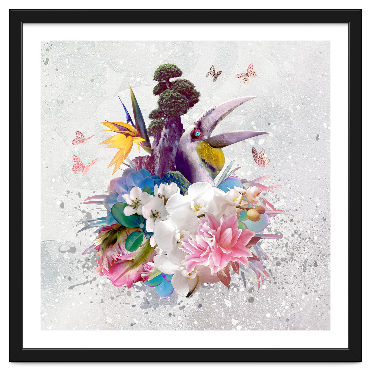 Floral Hornbill Grey