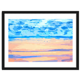 Sunset On The Shore | Beach Pastel Scenic Nature | Sea Ocean Landscape Painting thumbnail