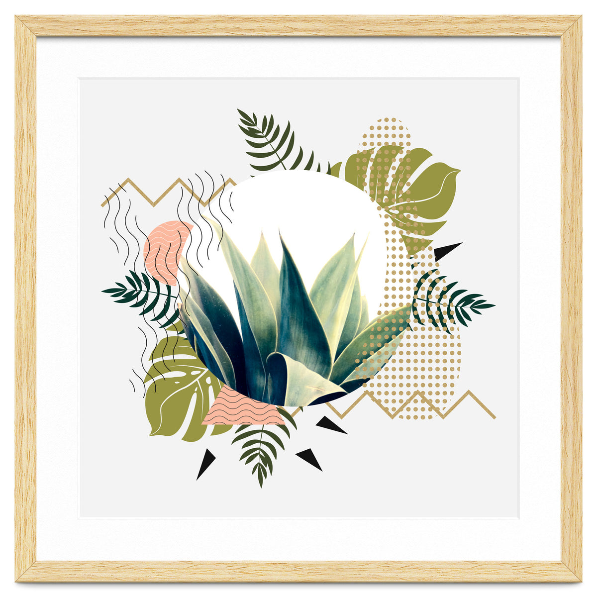 Abstract geometrical and botanical shapes