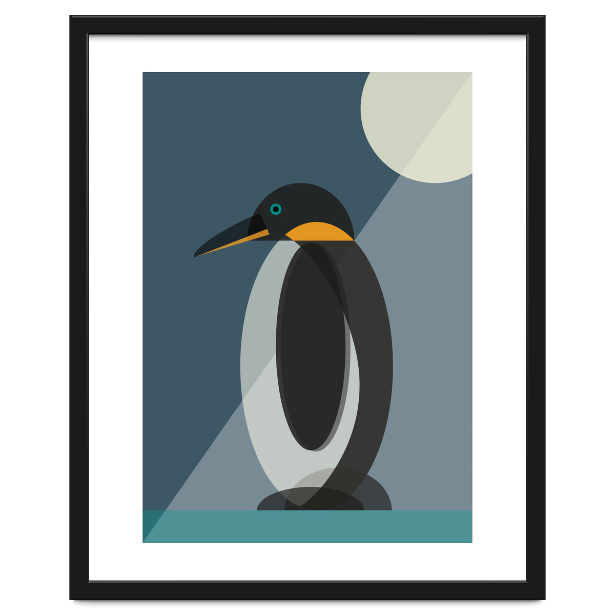 Mid Century Geometric Penguin