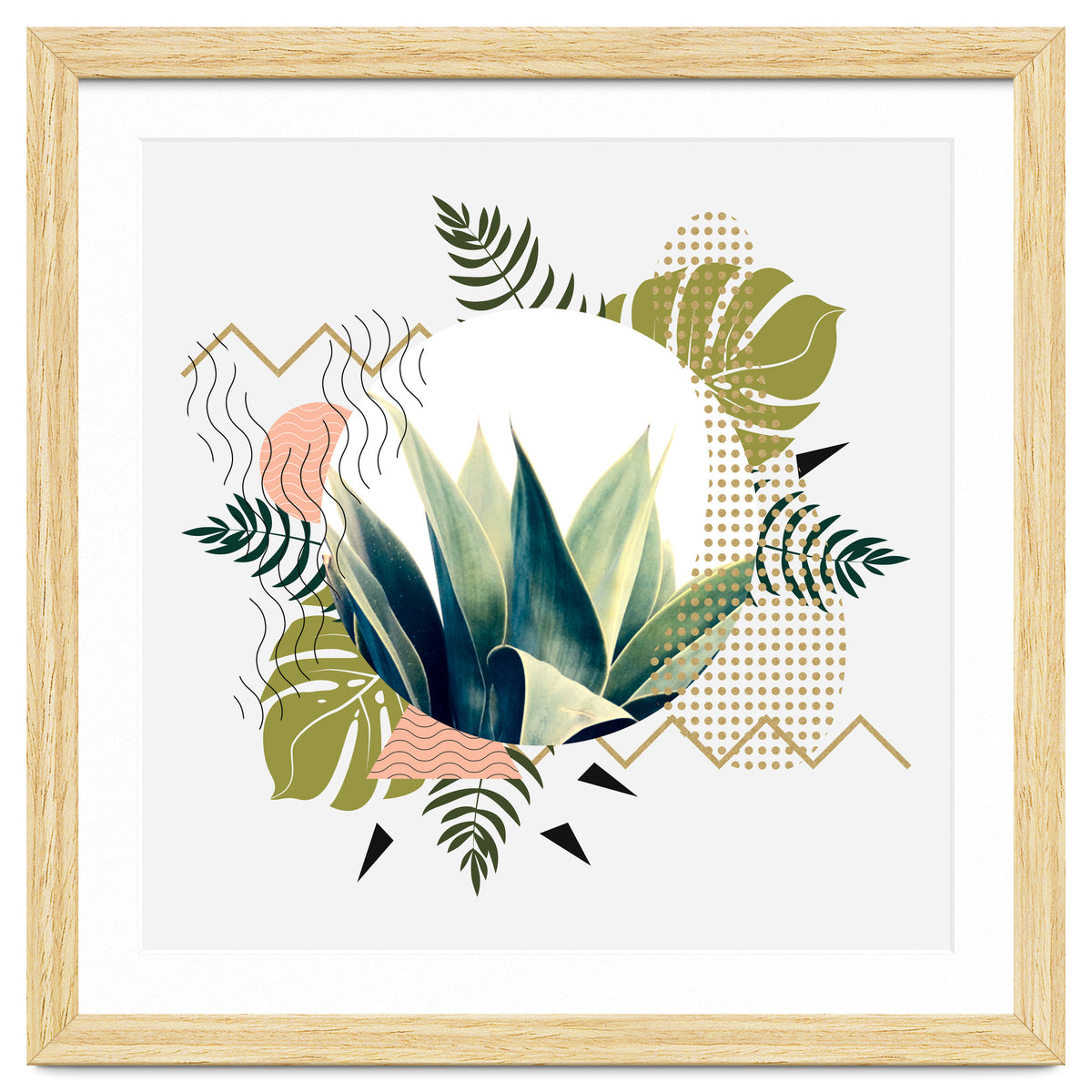 Abstract geometrical and botanical shapes