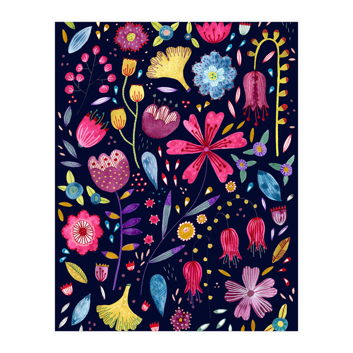 Autumn Hedgerow Dark (Print Only)