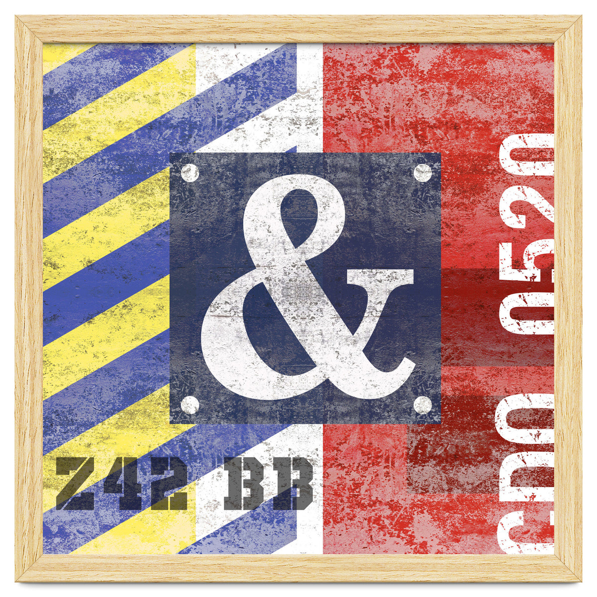 Blue Ampersand Industrial Abstract