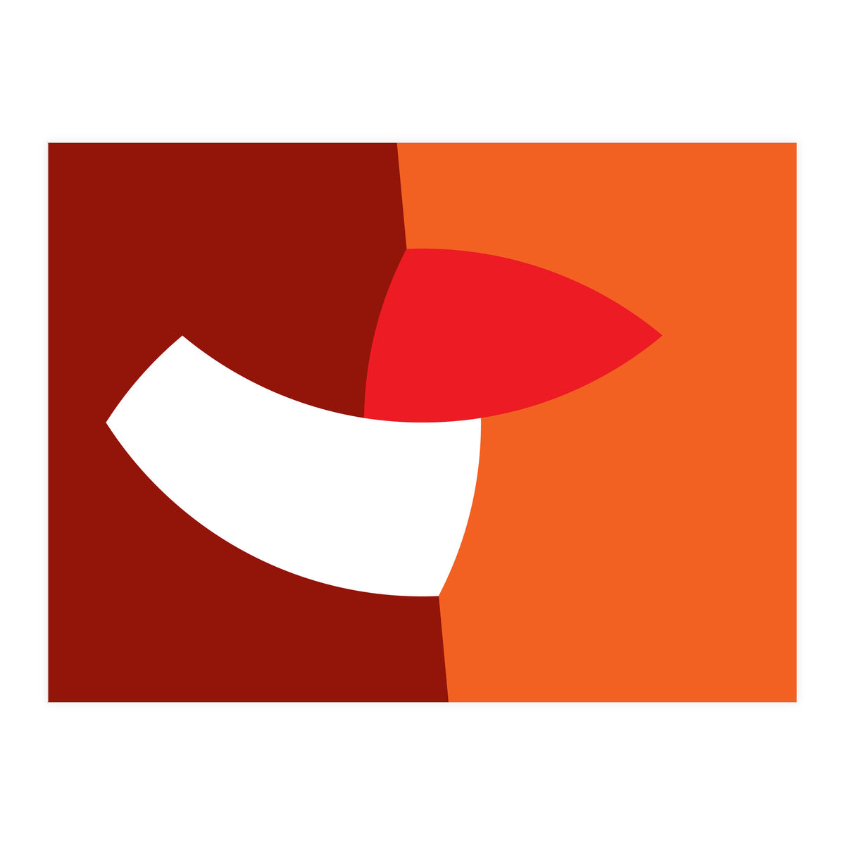 Geometric Shapes No. 66 - orange & reds (Print Only)