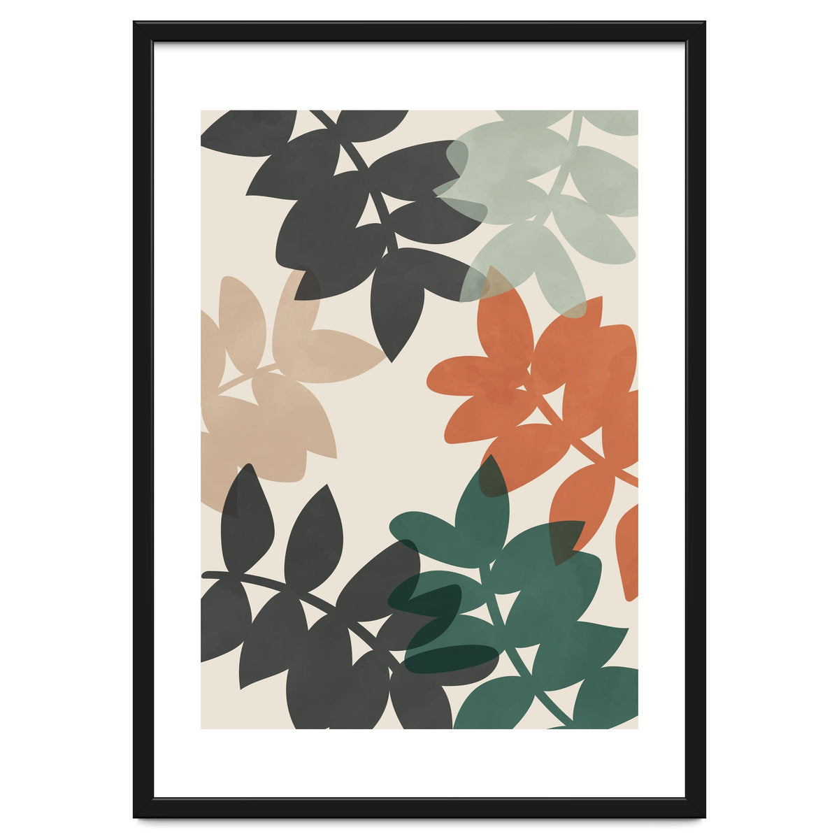 Abstract Colorful Leaves