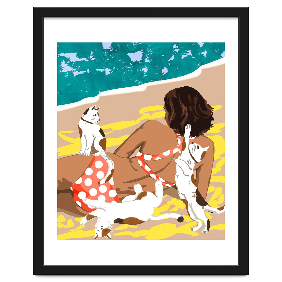 Cat Mom On The Beach