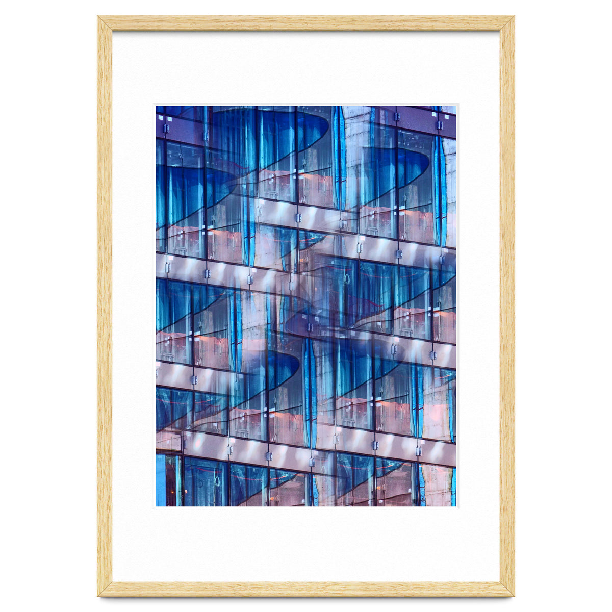 Blue Skyscraper Abstract