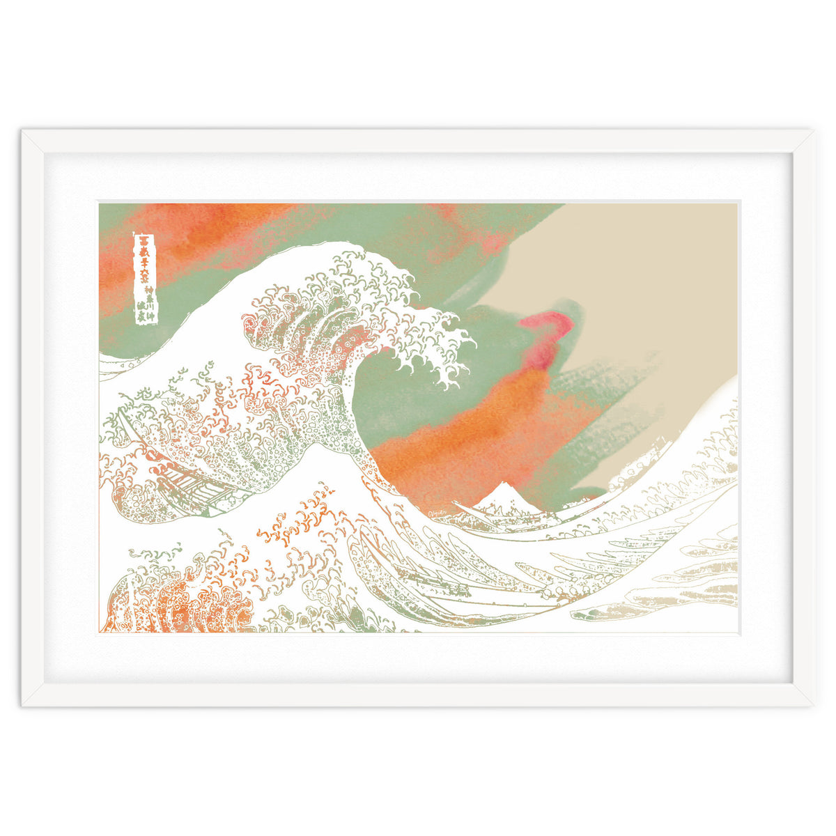 Calm into Great Wave Paint  I