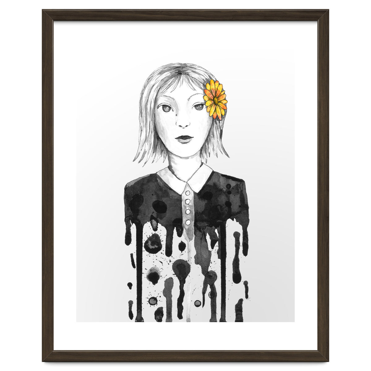 Flower dripping girl