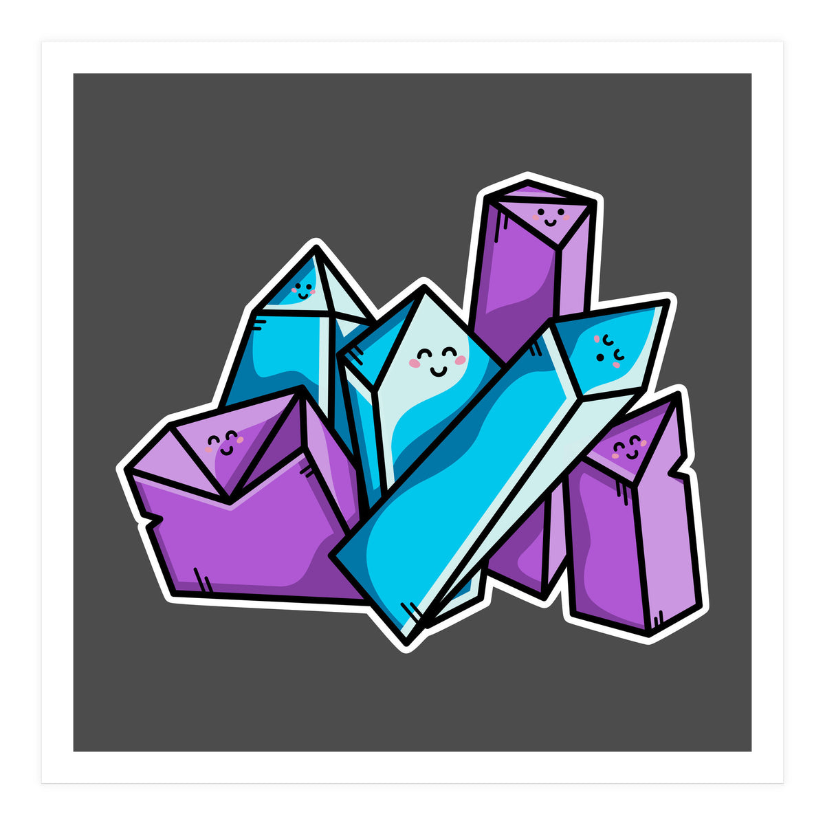 Kawaii Cute Crystals (Print Only)