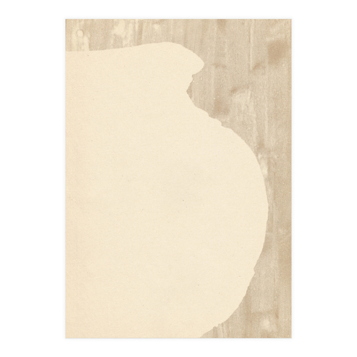 Cream tone vase silhouette (Print Only)