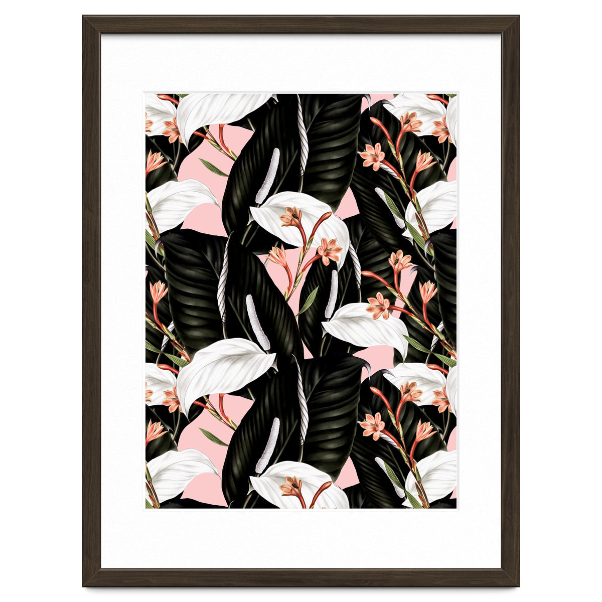 Flowery exotic botanical pink