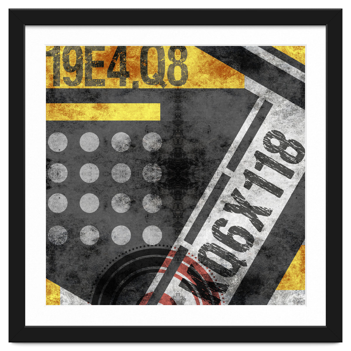 Abstract Industrial Black And Yellow