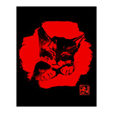 cute cat in red (Print Only) thumbnail