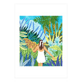 Lost in the Jungle of Feelings | Forest Tropical Botanical Nature Plants Illustration (Print Only) thumbnail