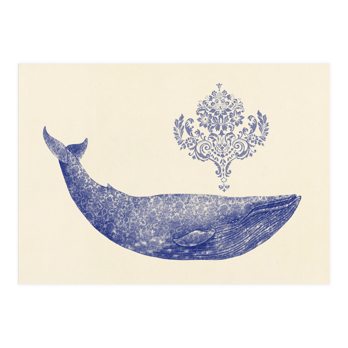Damask Whale (Print Only)