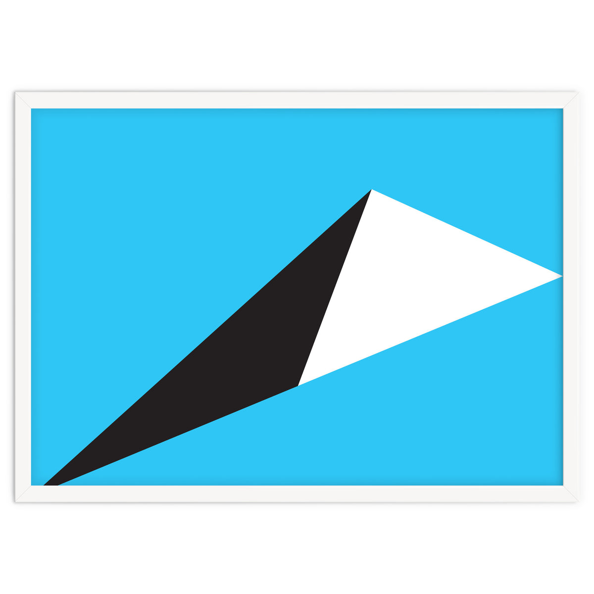 Geometric Shapes No. 70 - sky blue & black