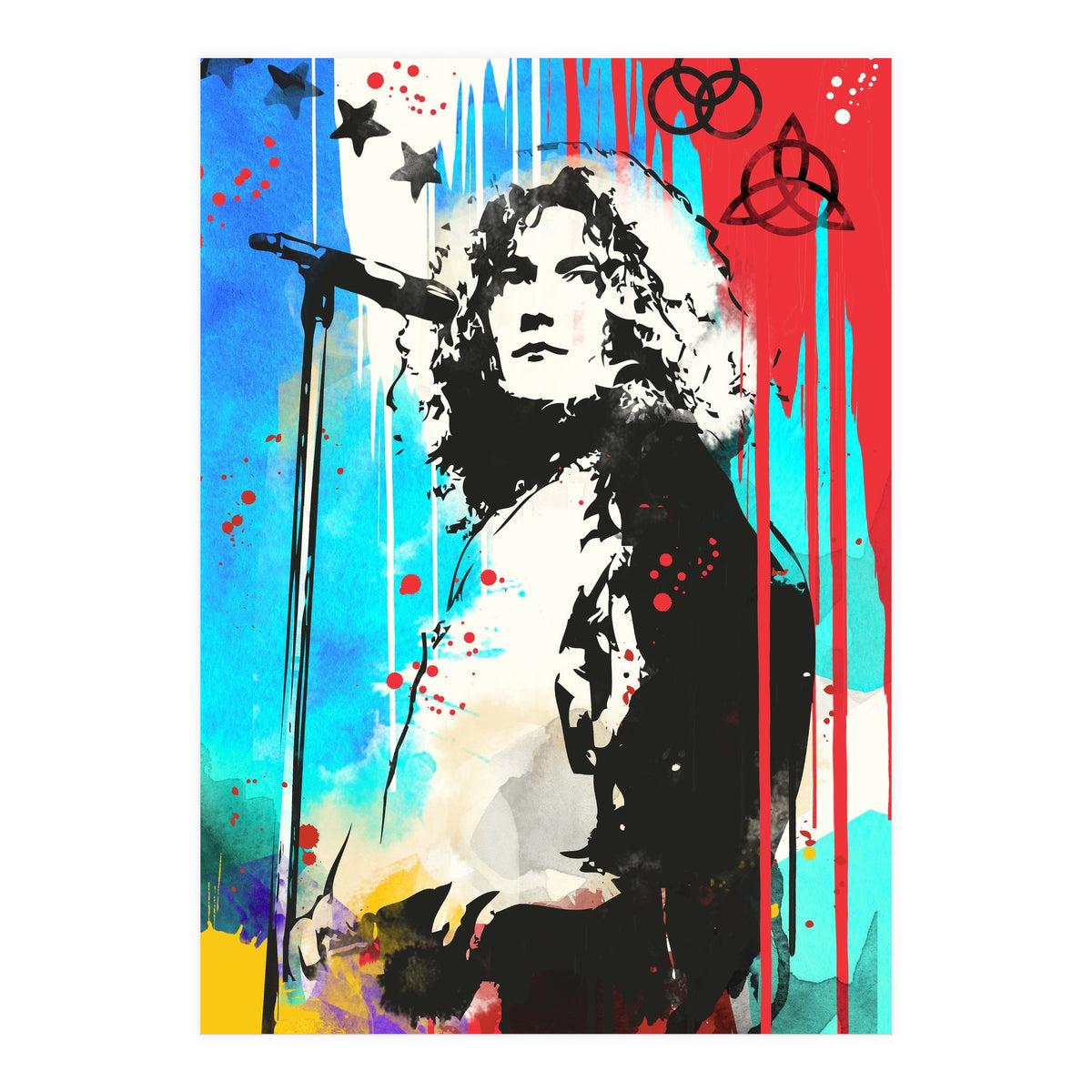 Robert Plant pop art poster (Print Only)