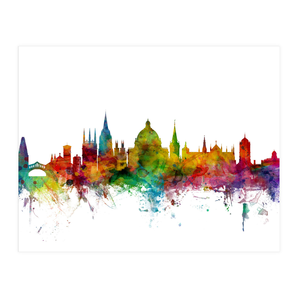 Oxford England Skyline (Print Only)