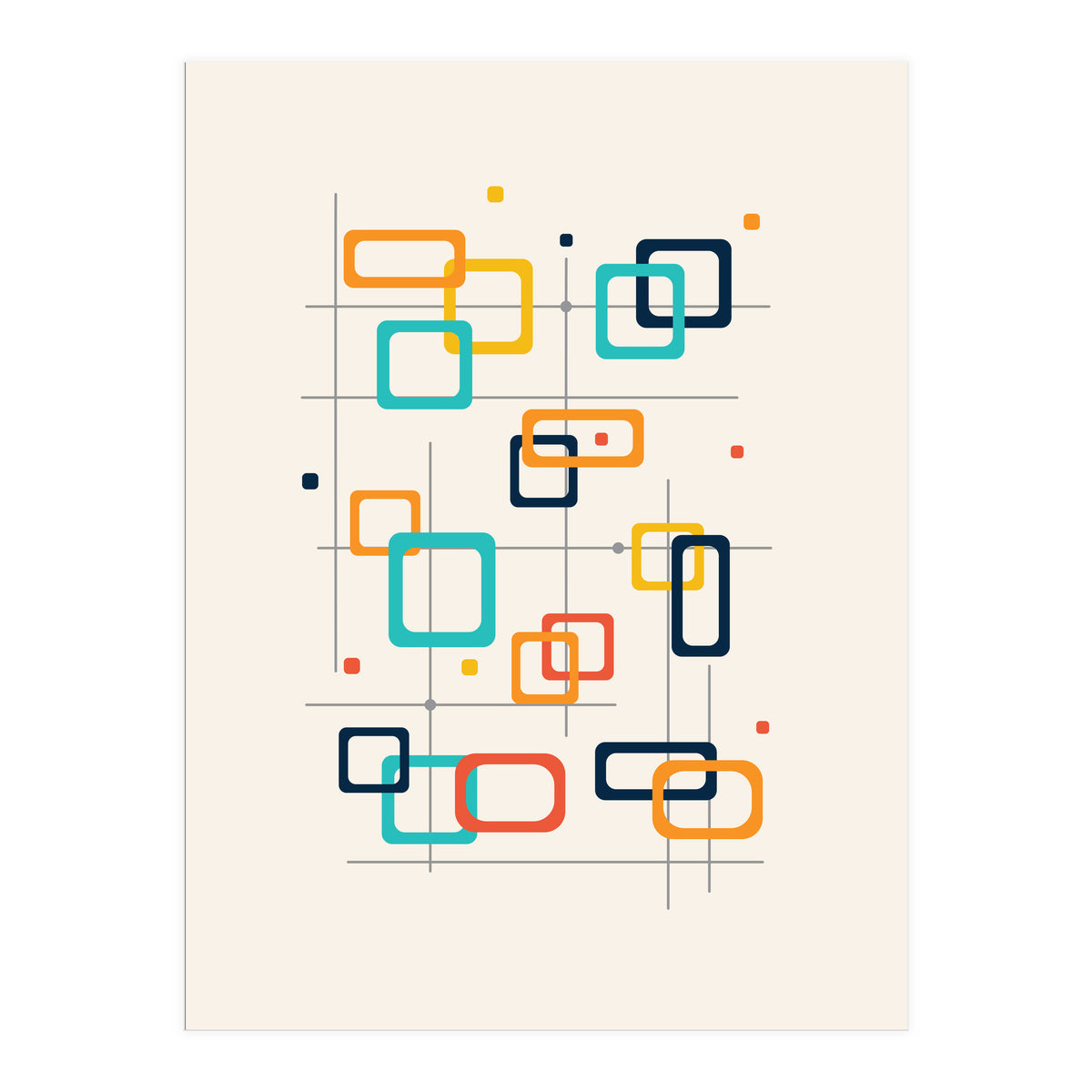 Mid Century Modern Geometry 016  (Print Only)