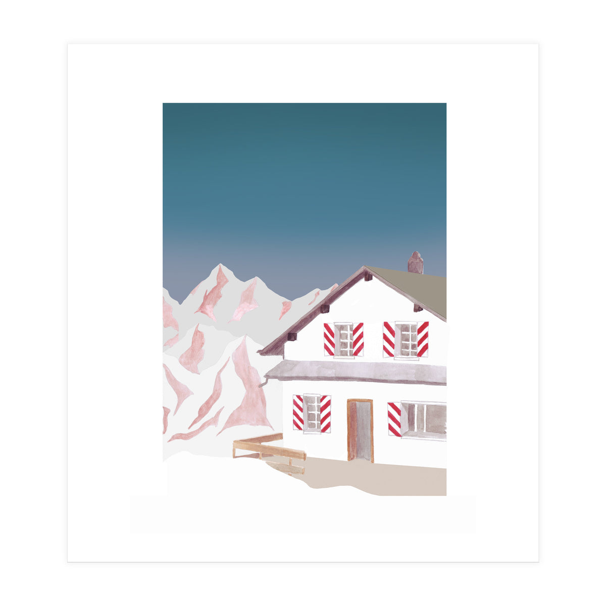 Mountain Love Mountain Hut (Print Only)
