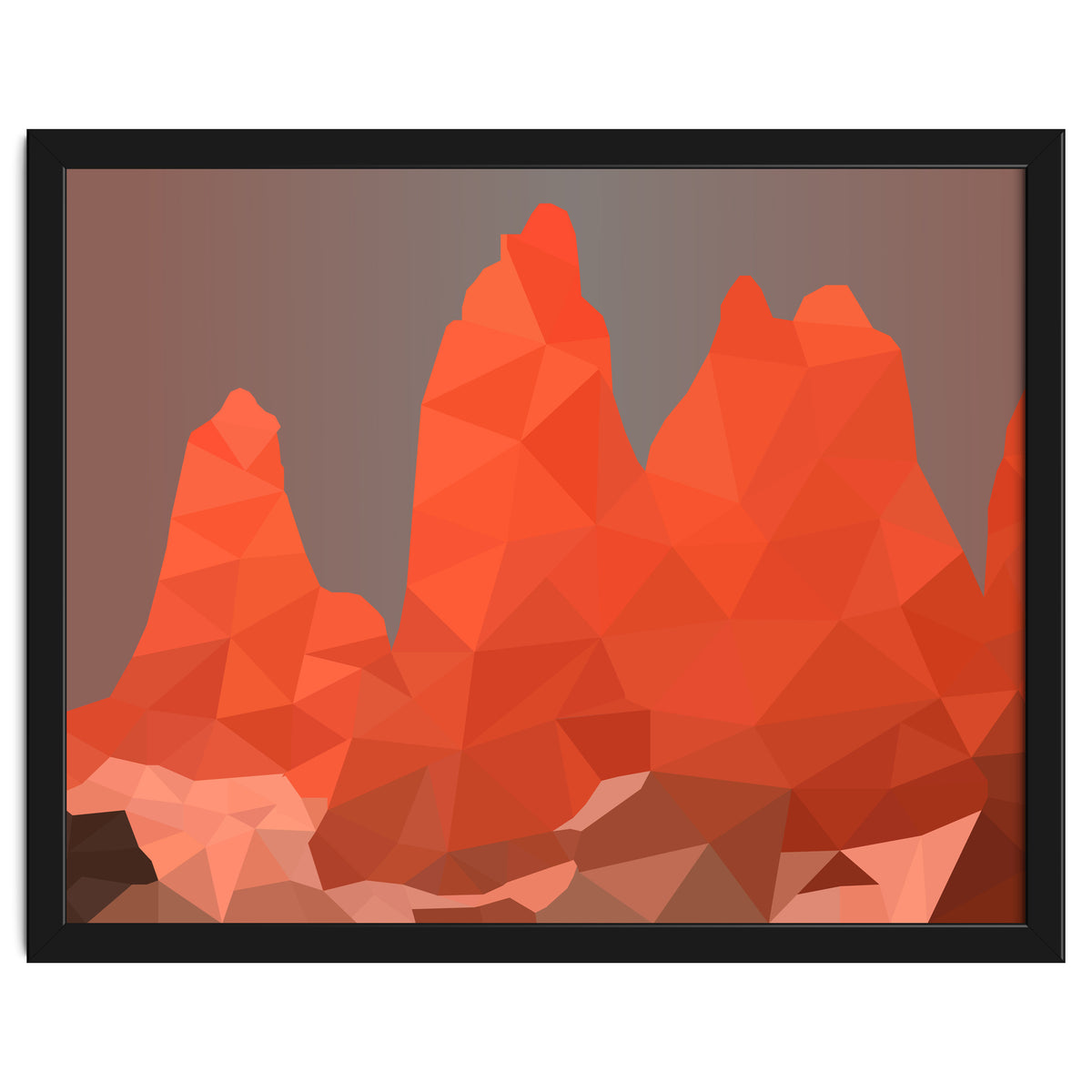 Torres Del Paine National Park Low Poly Art