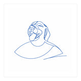 One Line Art Female Dog  (Print Only) thumbnail