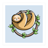 Kawaii Cute Sloth Circle (Print Only) thumbnail