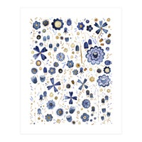 Indigo Flower Mashup (Print Only)