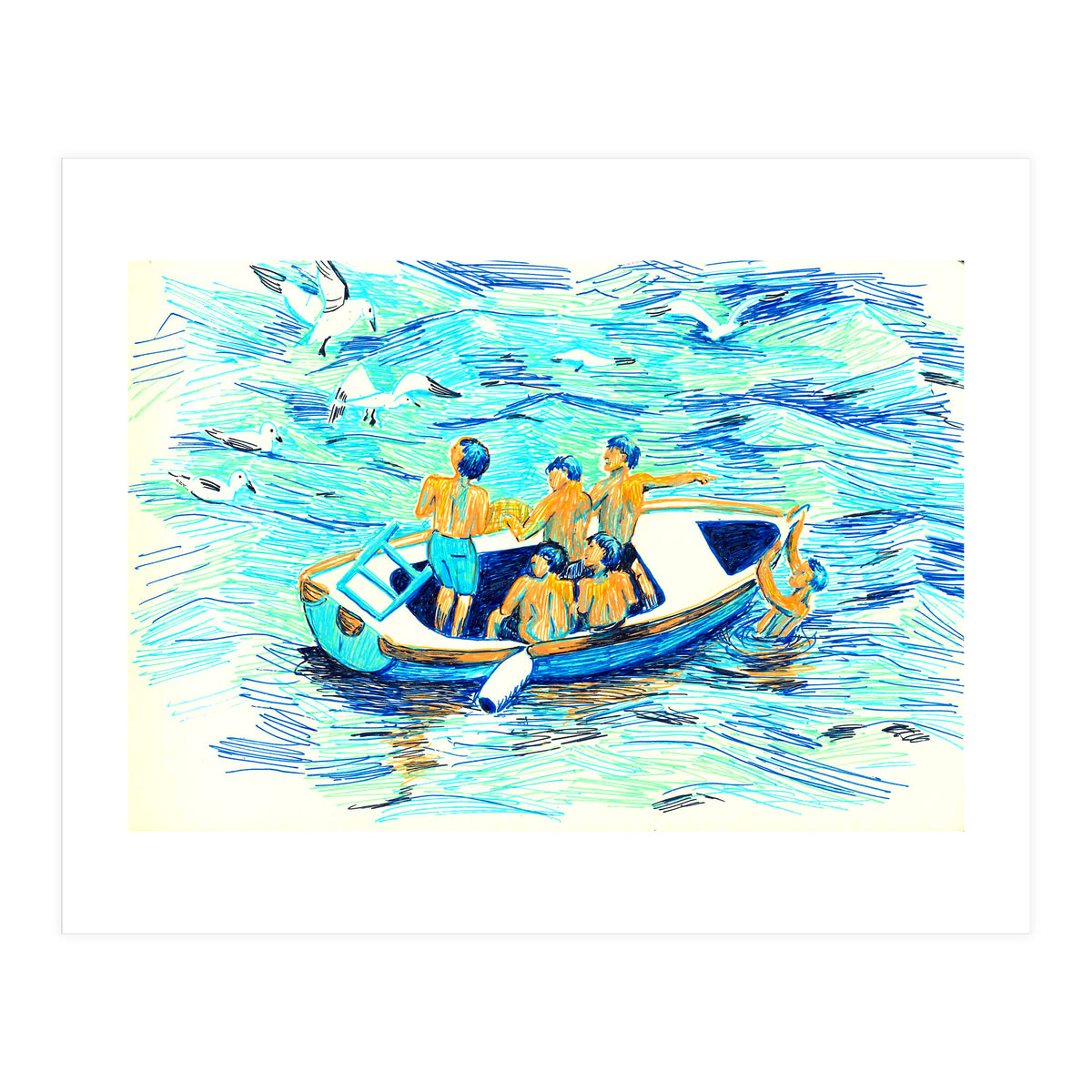 Provence Kids Boat (Print Only)