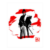 samurai in red and white (Print Only)